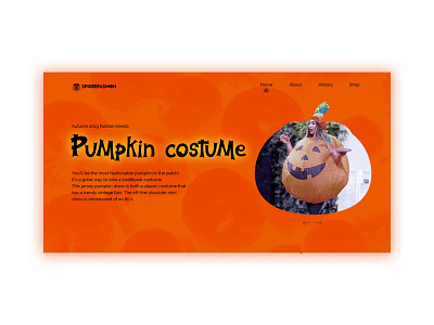 Halloween: pumpkin costume creativity halloween home page homepage landing page landingpage mbhchallenge ui web webdesig website