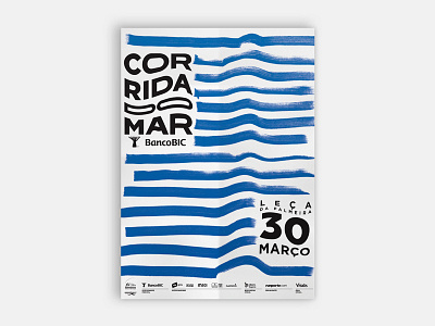 Poster 'Corrida do Mar' blue corrida illustration mar motion poster run sea waves