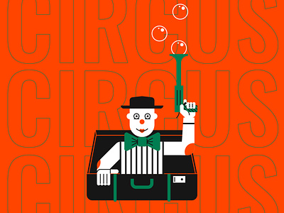 Illustration of a clown from the circus series clown design graphic design illustration vector