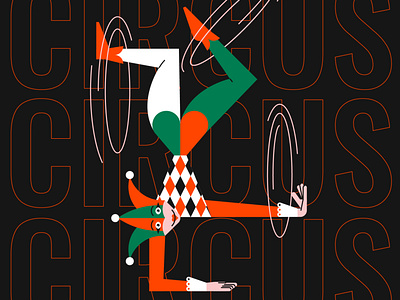 Illustration a equilibria the "Circus" series circus design graphic design illustration vector