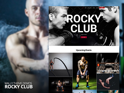 Wally Theme - Rocky Club Demo blog boxing demo envato fitness portfolio sport theme ui ux web wordpress