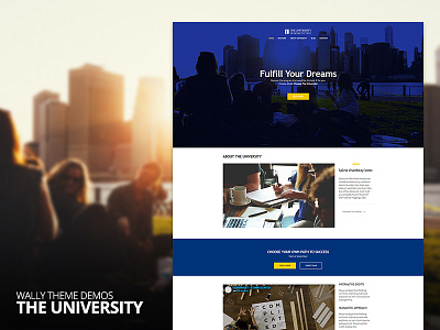 Wally Theme - The University Demo blog demo envato portfolio school theme themeforest ui university ux web wordpress