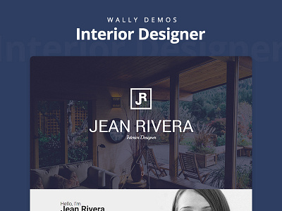 Interior Designer Demo - Wally Theme demo design designer interior one page portfolio theme ui ux web wordpress