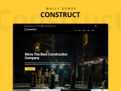 Construct Demo - Wally Theme building construction demo design theme ui ux web wordpress