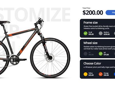 eCommerce 03 - Capeto UI Web Kit bike checkout customize e commerce ecommerce price ui ux website widget wizard