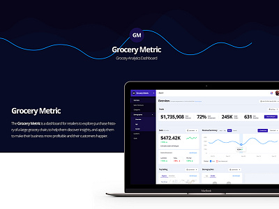 Grocery Metric - Analytics Dashboard admin analytics dashboard market panel report sales store ui ux