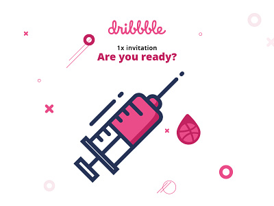 Dribbble invitation dribbble giveaway illustration invitation invite join one