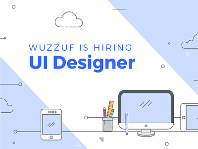 Hiring design designer flat hire job post ui