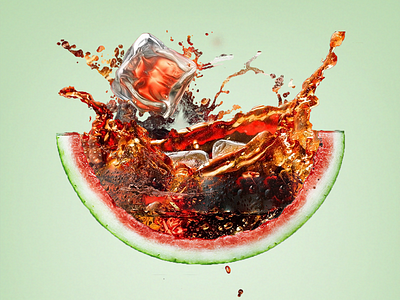 Watermelon Coke ad advertising coca cola coke fruit manipulation summer watermelon