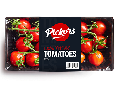 Pickers Packaging brand branding egypt export logo pack package tomato