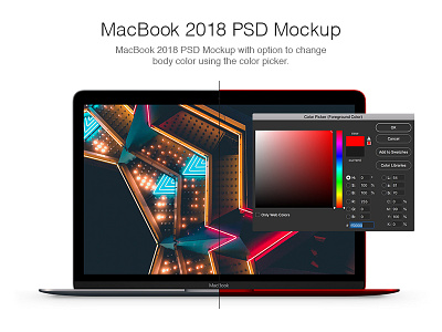 Macbook 2018 PSD Mockup apple macbook mockup psd template