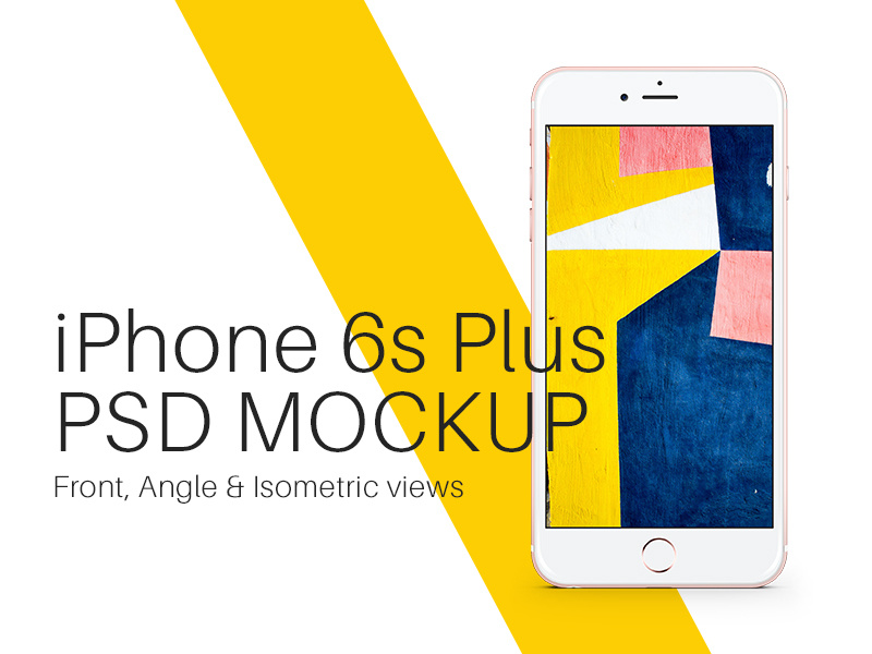 iPhone 6s Plus Rose Gold PSD Mockup showcase screen template mockup psd gold rose iphone 6s plus iphone