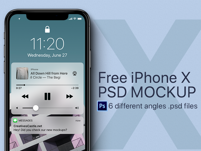Download Free iPhone X PSD Mockup by Nader Amer on Dribbble