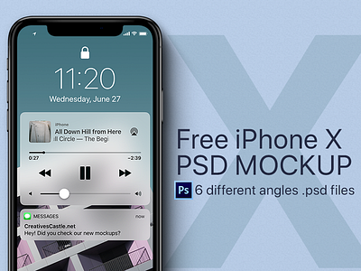 Free iPhone X PSD Mockup