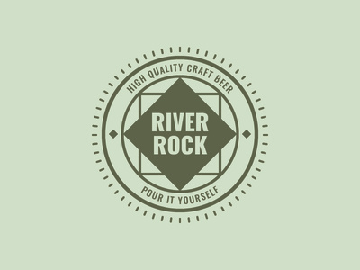 River Rock Retro Logo Template