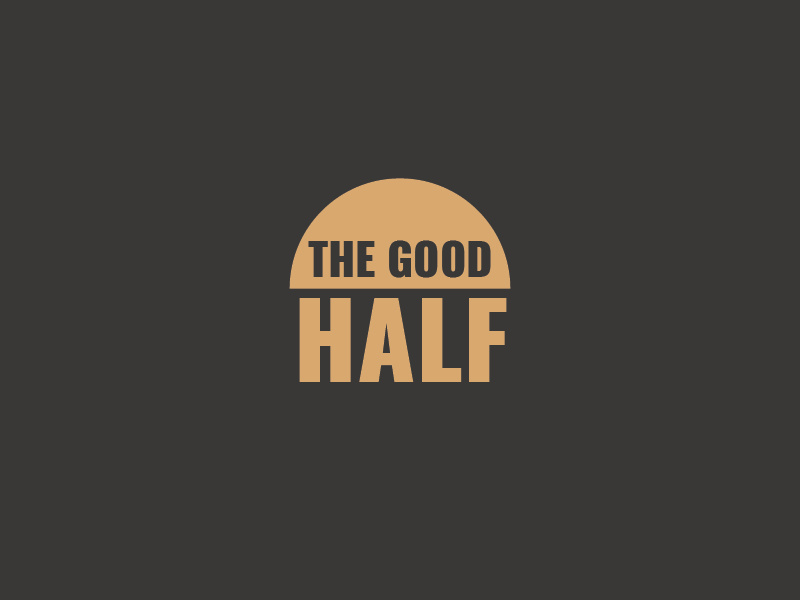 The Good Half Logo Template vector company print flat identity badge branding brand template logo half good