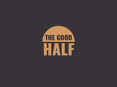 The Good Half Logo Template badge brand branding company flat good half identity logo print template vector