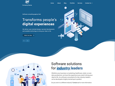 Software Website Page graphic design