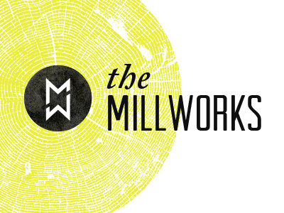 The Millworks logo wood grain