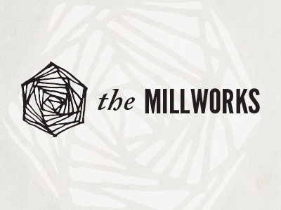 The Millworks logo wood grain
