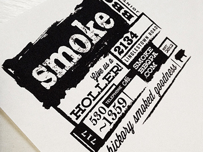 smoke bbq stationery branding logo design stationery