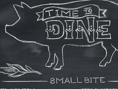 Smoke BBQ Web Details chalkboard corn hand lettering pig type