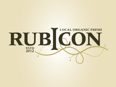 Rubicon Logo Concept green organic vines