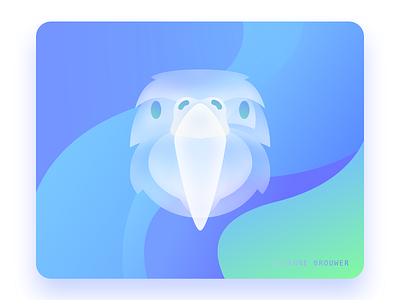 Glass parrot 2 art branding design glass glassmorphism graphic graphicdesign illustration illustrator sketchapp ui ux