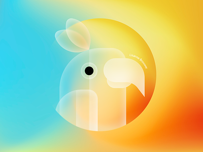 3th version of the ss laparrotg bird bird icon bird logo branding design glass glassmorphism glassy gradient graphic graphicdesign icon illustration illustrator logo parrot parrot logo typography ui ux