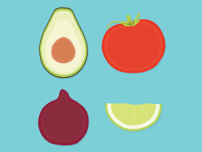 Guacamole flat flat design food fruit graphic guacamole illustration illustrator vector vegetable
