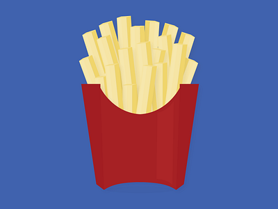 French Fries design fast food flat food french fries fries icon illustration illustrator vector