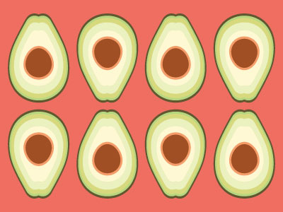 Avocado avocado design flat food icon illustration pattern vector