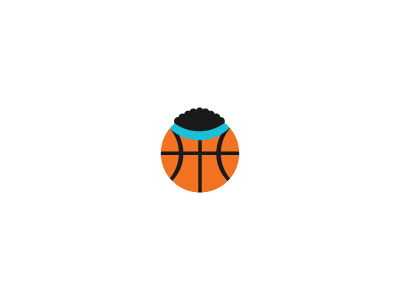 Basketball Head basketball design flat graphic hair icon illustration illustrator vector
