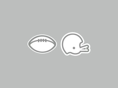 Football Icons ball design flat flat design football helmet icon illustration illustrator sports sticker vector