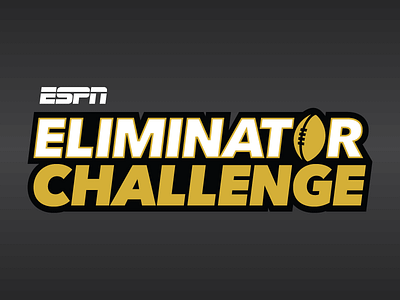 New Eliminator Challenge Logo branding design espn flat football icon illustration lettering logo type typography vector