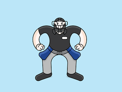 Umpire avatar baseball character icon illustration sports umpire vector