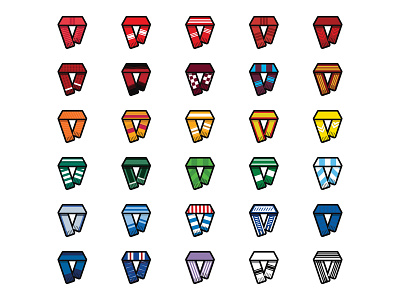 ESPN Fantasy Soccer Scarf Icons espn flat football futbol futebol icon illustration illustrator pattern patterns scarf soccer vector