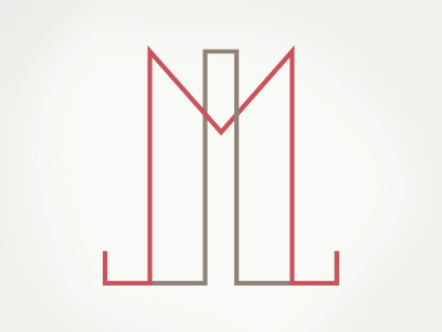 JL + M wedding logo design initials logo typography