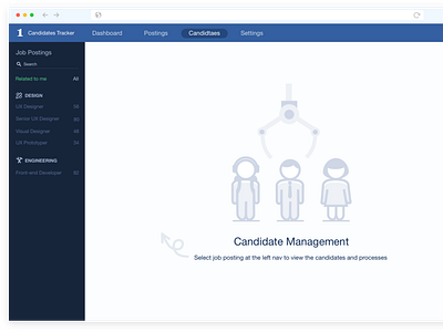 Candidate Tracking System Empty State illustration ui