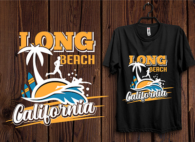 Long Beach California T-shirt Design