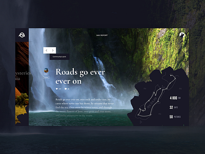 Roads Go Ever Ever On article blog post brand identity branding concept design interface logo map new zealand photo roadtrip travel ui ux web