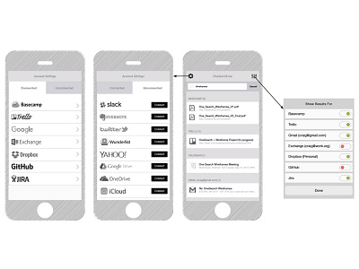 One Search Idea ios one search search results searching sketch wireframe