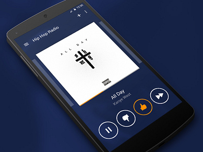 Daily UI #009 - Music Player (Pandora Refresh) android daily dailyui material music pandora player spotify ui