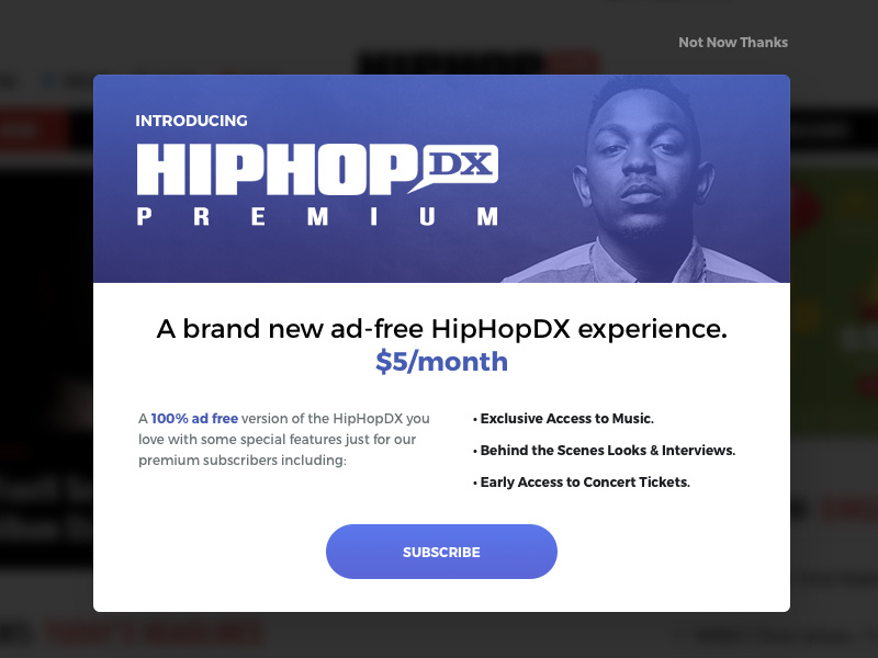 Daily UI #012 - Pop-Up / Overlay newsletter subscribe rap overlay popup 012 ui daily dailyui