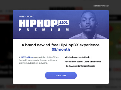 Daily UI #012 - Pop-Up / Overlay 012 daily dailyui newsletter overlay popup rap subscribe ui
