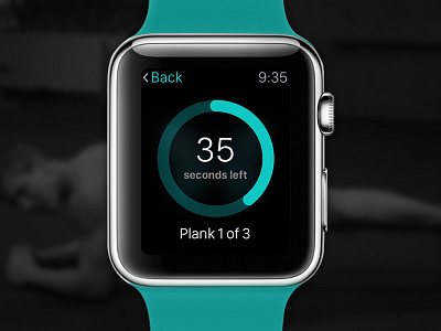 Daily UI #014 - Countdown Timer apple clock countdown daily dailyui fitness plank timer ui watch