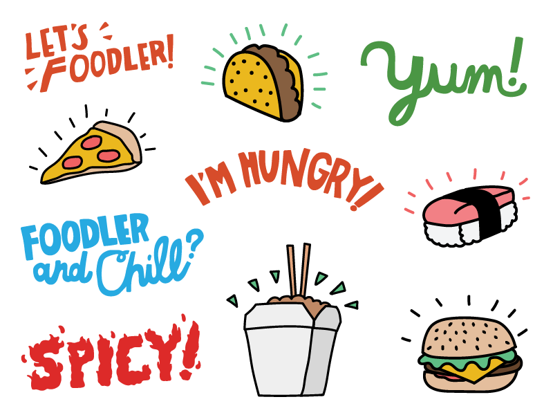 iOS Stickers for Foodler by Craig Silva on Dribbble