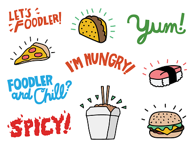 iOS Stickers for Foodler