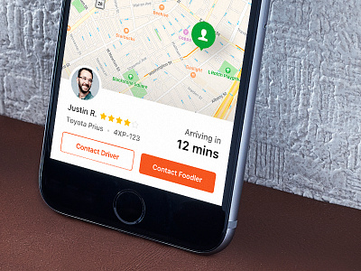 Delivery Tracking Screen cab delivery food live map takeout taxi tracking
