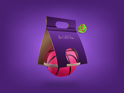 2 Dribbble Invites basketball contest dribbble gift icon invitation invite mark packaging vector illustration